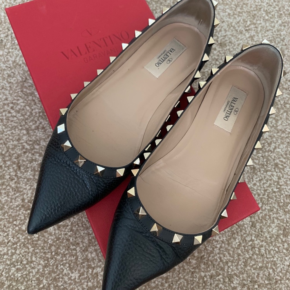 Valentino Rockstud flats in Black - size 38